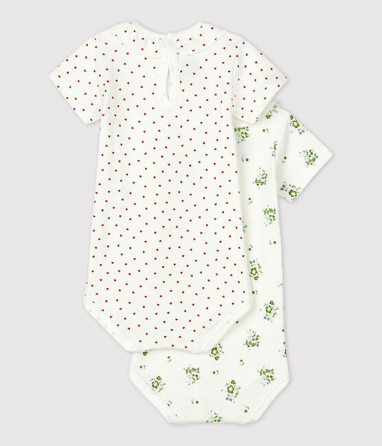 Babies' Cotton Bodysuits with Ruff Collar - 2-Pack variante 1