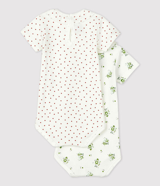 Babies' Cotton Bodysuits with Ruff Collar - 2-Pack variante 1