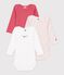 Lot de bodies manches longues en coton multicolor