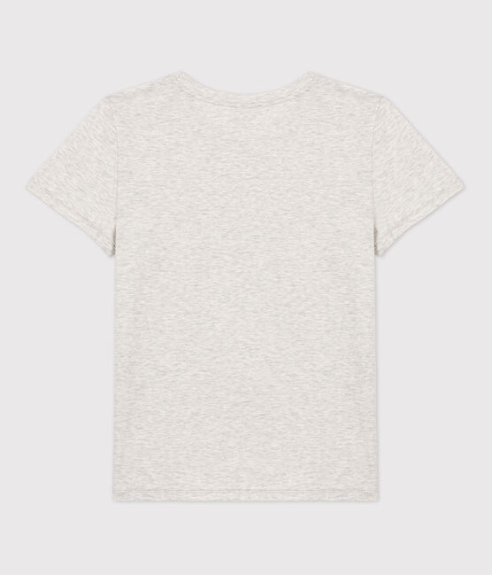 Women's Straight Fit Organic Cotton Round Neck T-Shirt BELUGA CHINE grey