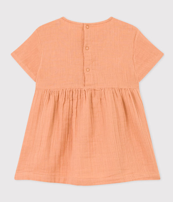 Babies' Cotton Gauze Short-Sleeved Dress SIENNA pink