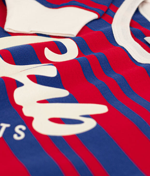 Boys' Stripy Long-Sleeved T-shirt blue/red