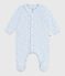 Babies' printed velour pyjama suit with a collar FRAICHEUR /ADRIATIC