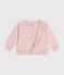 Babies' Quilted Tube Knit Baseball Jacket SALINE pink
