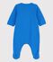 Babies' Organic Cotton Bodyjama BRASIER blue/MARSHMALLOW grey
