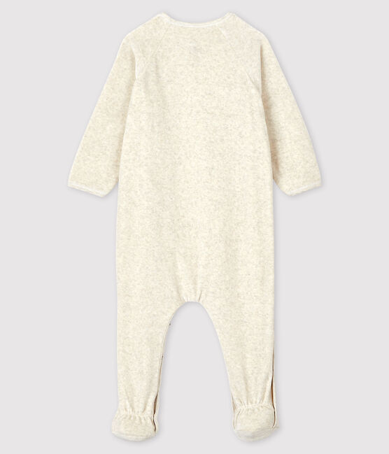 Babies' Velour Cat Sleepsuit MONTELIMAR CHINE beige