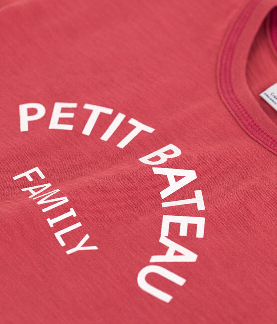 Boys' Printed Cotton T-Shirt PAPI pink