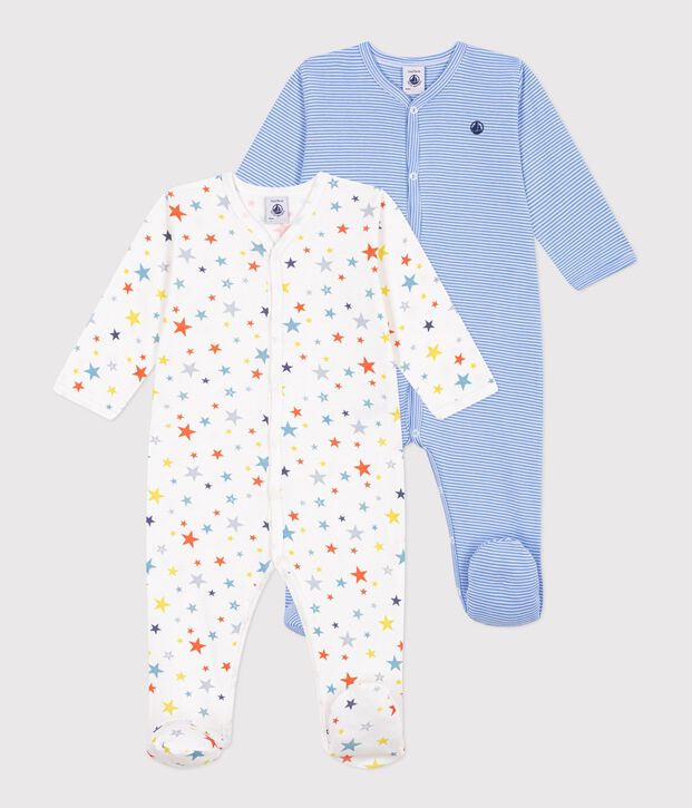 Pack of babies' printed cotton pyjamas multicolor