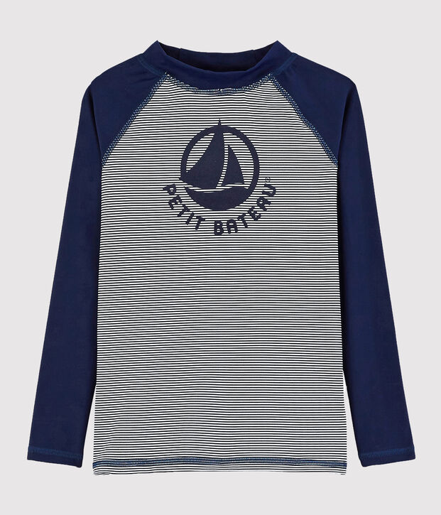Children's Unisex UV-Proof Recycled T-shirt blue/white