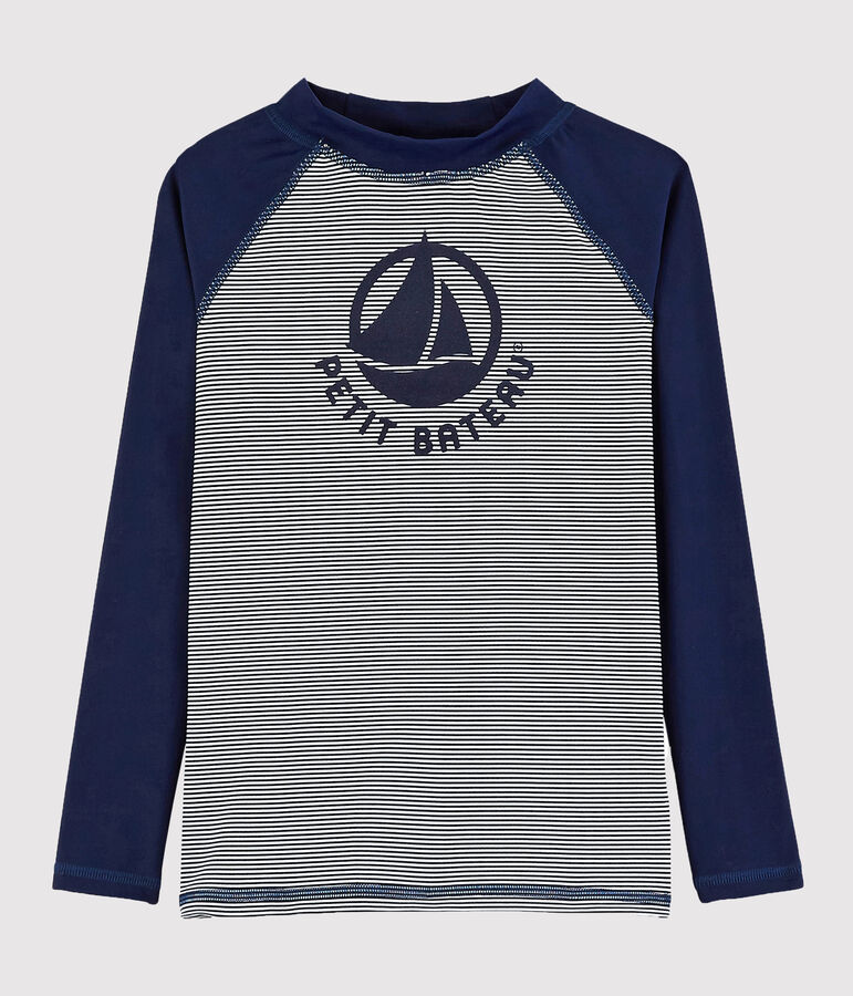 Children's Unisex UV-Proof Recycled T-shirt blue/white