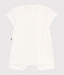 Baby cotton romper with embroidered collar MARSHMALLOW white