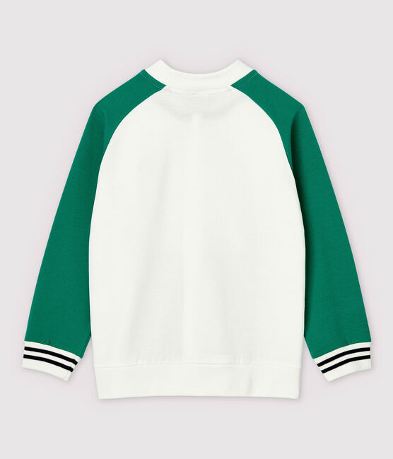 Boys' Fleece Cardigan MARSHMALLOW white/MULTICO white