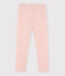 Girls' Pinstriped Wool/Cotton Leggings CHARME pink/MARSHMALLOW white