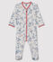 Babies' Ribbed Sleepsuit white/multicolor