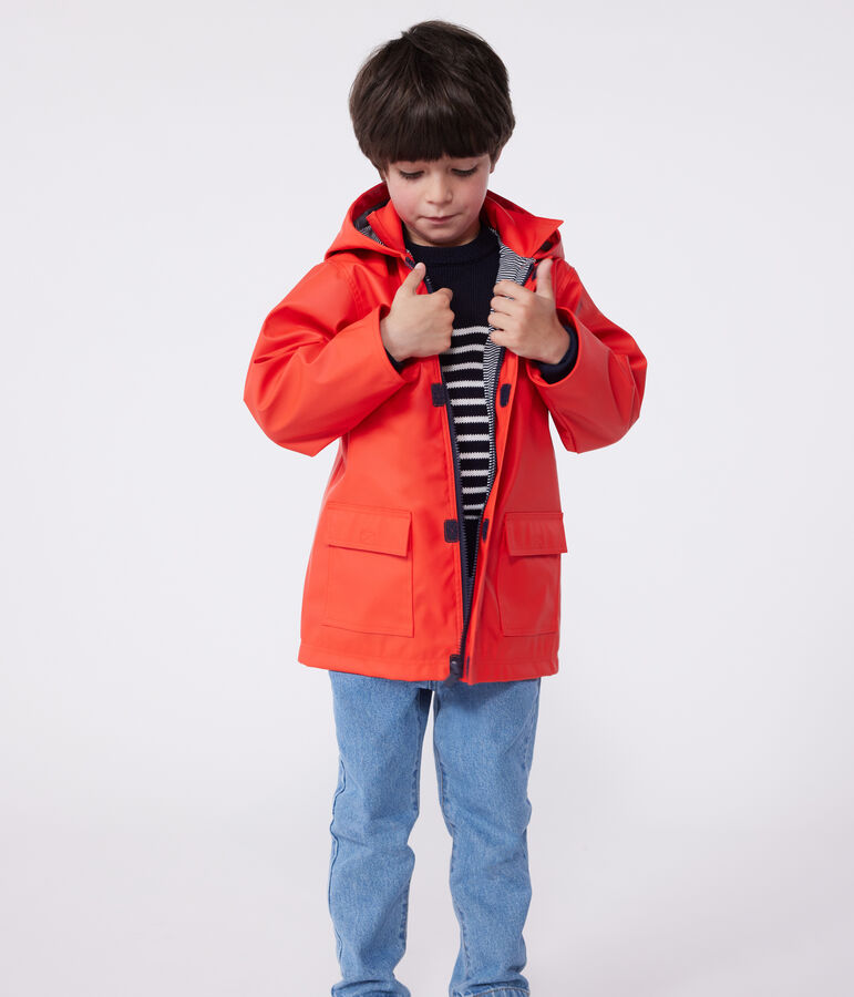 Children's/boys&rsquo; iconic raincoat SPICY red