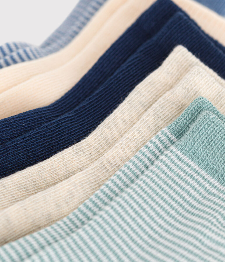 Babies' pinstripe cotton socks - 5-Pack multicolor