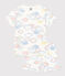 Children's Short Cotton Rainbow Print Pyjamas MARSHMALLOW white/MULTICO white