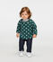 Baby Girls' Long-Sleeved Print Blouse SOUSBOIS green/MARSHMALLOW white