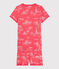 Girls' Paris Print Cotton Short Pyjamas GROSEILLER pink/FLEUR pink