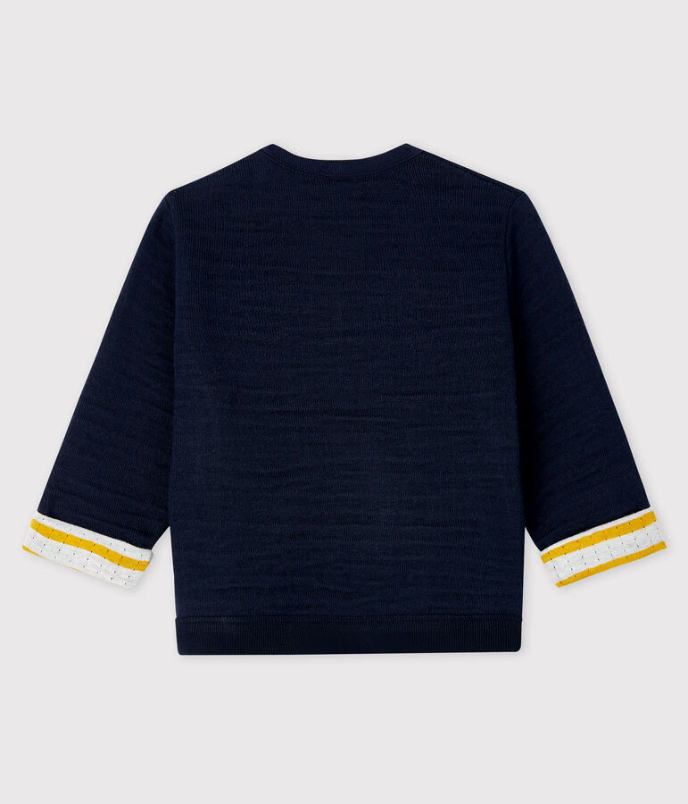 Baby boy's tubular knit sweatshirt SMOKING blue