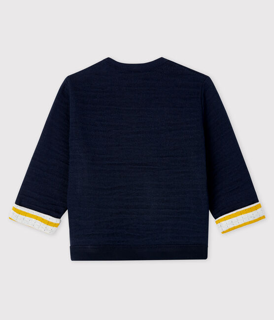 Baby boy's tubular knit sweatshirt SMOKING blue