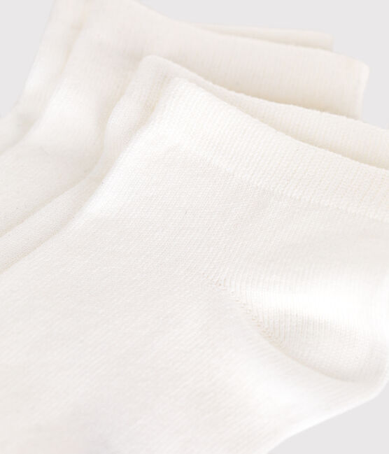 2 PAIRS OF PLAIN WHITE COTTON CHILDREN'S SOCKS MARSHMALLOW white