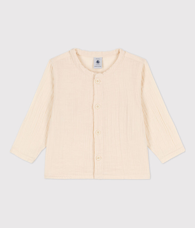 Babies' Cotton Gauze Shirt AVALANCHE Ecru