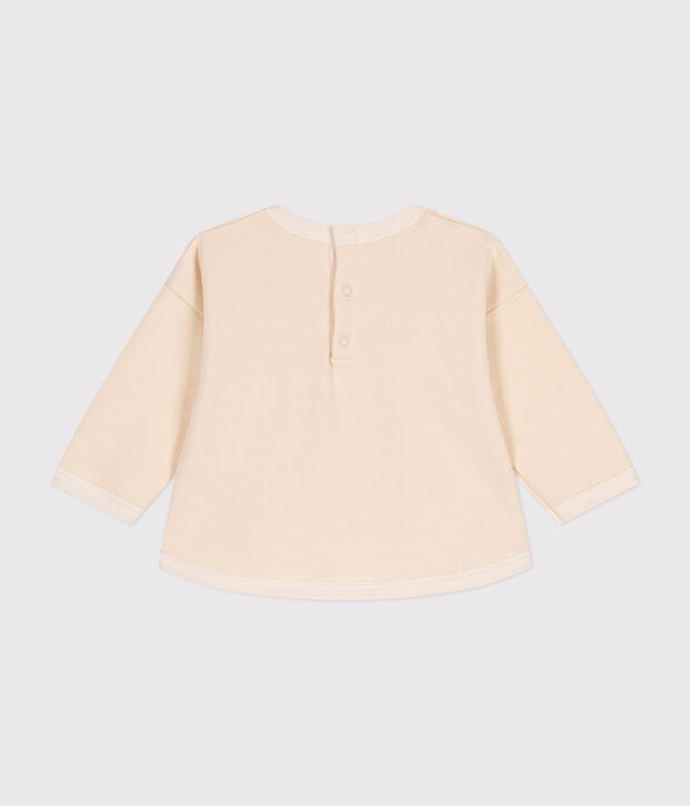 Babies' fleece sweatshirt Ecru