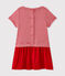 Baby girl's milleraies-striped dress TERKUIT red/MARSHMALLOW white