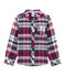 Boy's checked shirt in twill SMOKING blue/TERKUIT red/OGRE