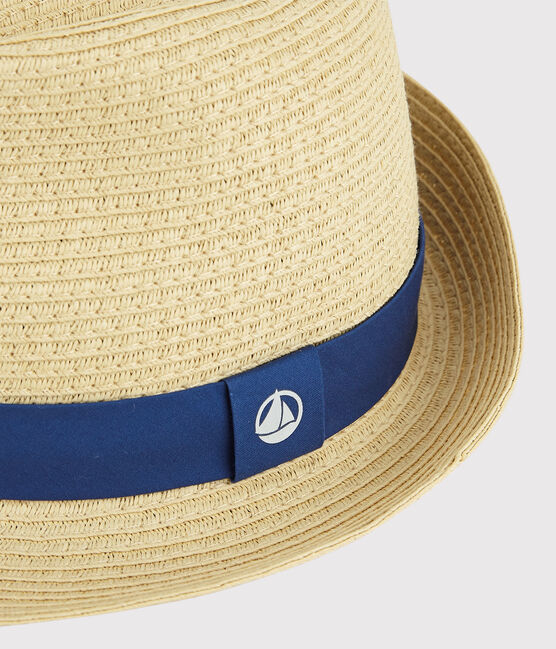 Children's Unisex Straw Hat NATUREL CLAIR blue