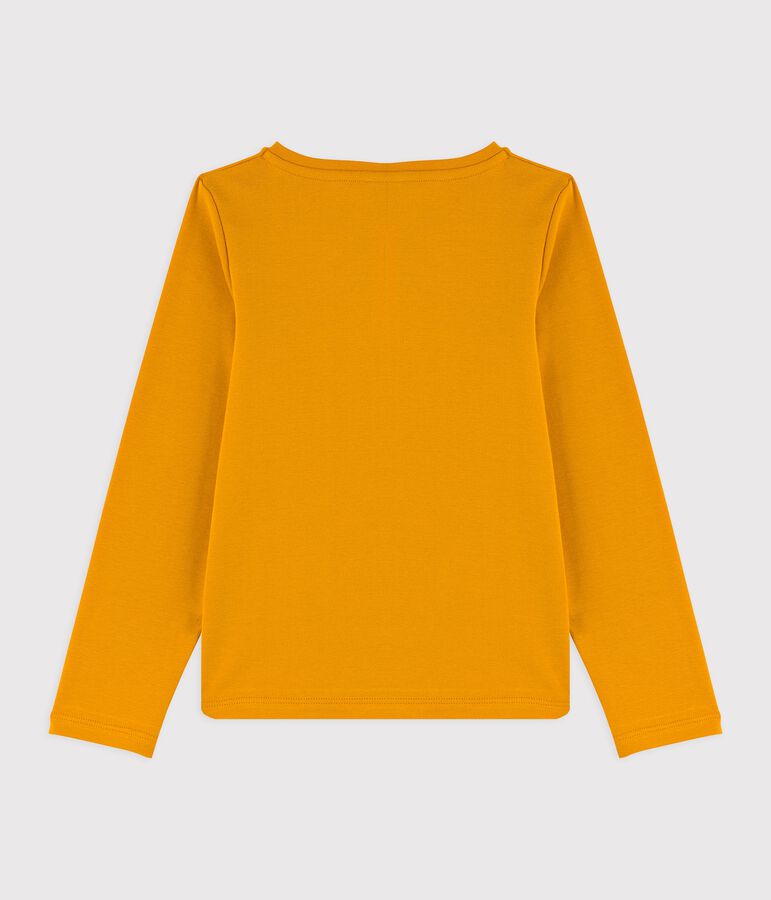 Girls' Long-Sleeved Cotton T-Shirt yellow