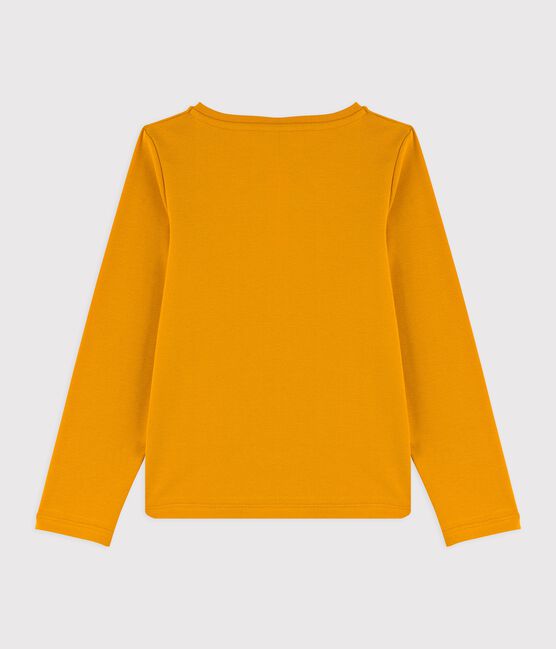 Girls' Long-Sleeved Cotton T-Shirt BOUDOR yellow
