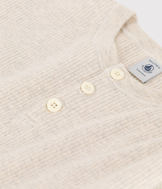 Boys' Cotton T-Shirt MONTELIMAR CHINE beige