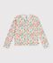 Children's cotton cardigan with flowers white/multicolor