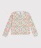 Children's cotton cardigan with flowers white/multicolor