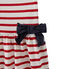 Girl's striped dress MARSHMALLOW white/TERKUIT red