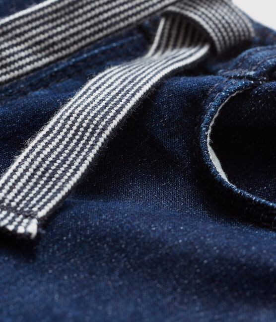 Babies' Denim Fleece Trousers JEAN blue