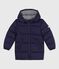 Children's printed long puffer jacket SOIR blue/MULTICO