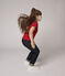 Girls' Short-Sleeved Cotton T-Shirt TERKUIT red
