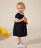 Babies' cotton short-sleeved dress SMOKING blue