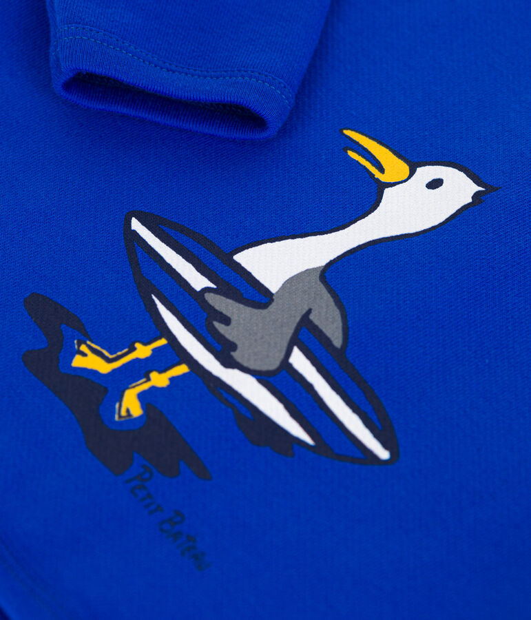 Plain cotton baby sweatshirt blue