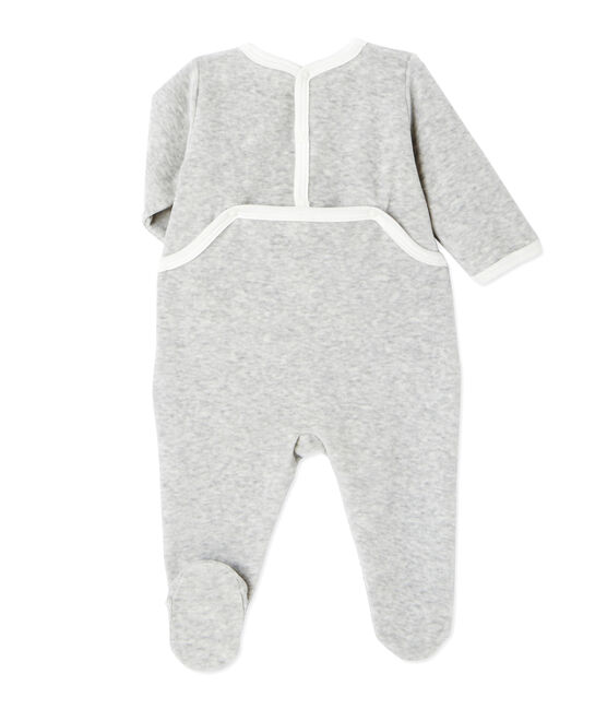 Unisex baby's terry velour sleeper BELUGA CHINE grey