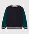 Boys' Fleece Baseball Jacket SMOKING blue/PINEDE