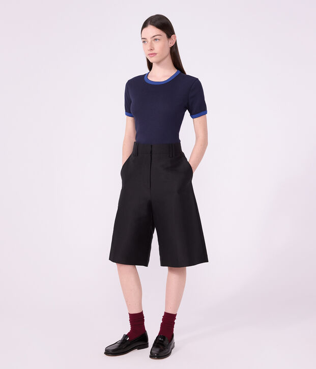 Women's short-sleeved plain cotton T-shirt SMOKING