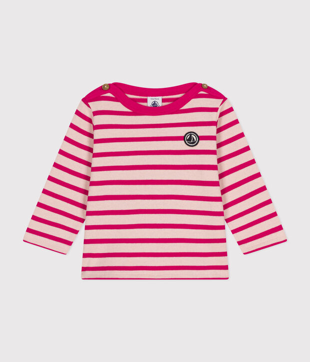 Babies' Thick Cotton Breton Top pink/pink