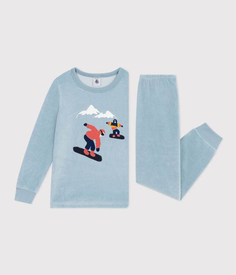 Children's Unisex Velour Pyjamas ENNEIGE blue