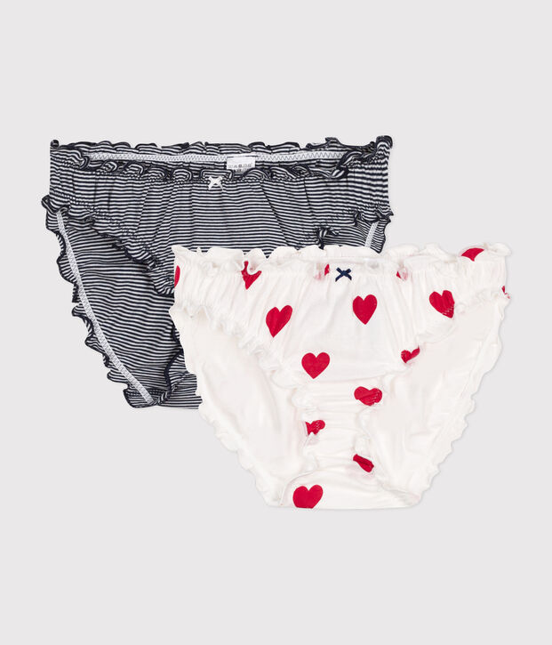 Women's Frill Cotton Briefs - 2-Pack multicolor