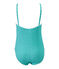 Girl's one-piece polka dot swimsuit VERDE green/MARSHMALLOW white