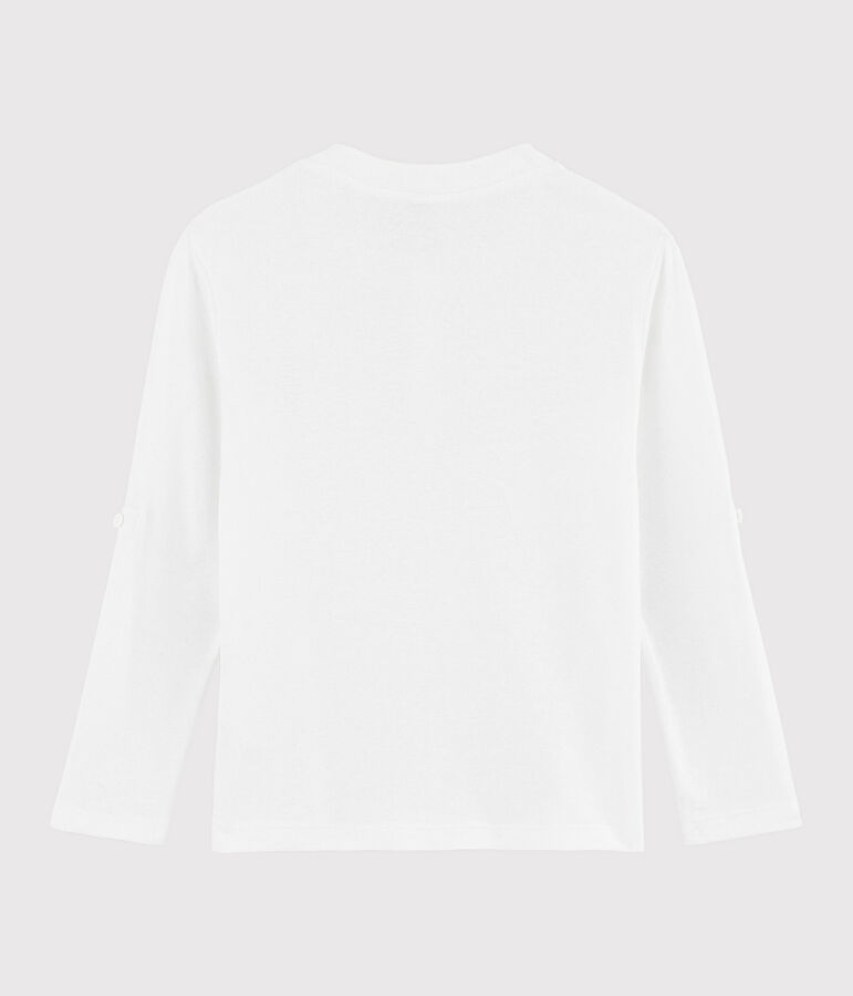 Boys' Cotton and Linen Blend T-Shirt white